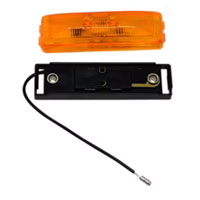 (image for) Trailer Marker Clearance Light Kit LED 4" Rectangular 2 Diode Amber Fleet Dexter/Redneck #LT02-245