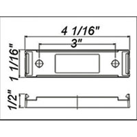 (image for) Trailer Marker Clearance Light Kit LED 4" Rectangle Thinline 2 Diode Red Fleet Dexter/Redneck #LT02-250
