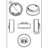 (image for) Trailer Marker Clearance Light Kit LED 2" Round Amber 1 Diode Dexter/Redneck #LT02-300