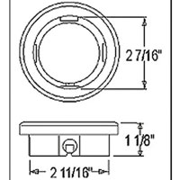 (image for) Trailer Marker Clearance Light Kit led 2 1/2" Round 2 Diode Red Dexter/Redneck #LT02-355