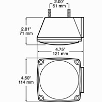 (image for) Trailer Stop/Turn/Tail Light Only Incandescent 6 Function Right Hand Red Dexter/Redneck #LT03-100