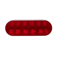 (image for) Trailer Stop/Turn/Tail Light Only LED 4'' Oval 6 Diode Red Fleet Dexter/Redneck #LTO4-135
