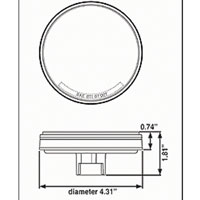 (image for) Trailer Stop/Turn/Tail Light Kit LED 4'' Round 7 Diode Red Dexter/Redneck #LT04-210