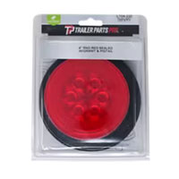 (image for) Trailer Stop/Tail/Turn Light LED 4" Round Red Gromet Mount Dexter/Redneck #LT04-220