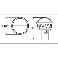 (image for) Trailer License Plate Light Incandescent Chrome Snap In Dexter/Redneck #LT05-300