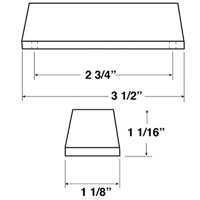 (image for) Trailer Marker Clearance Incandescent Light Rectangular Red Dexter/Redneck #M136R