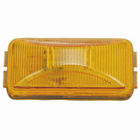 (image for) Trailer Marker Clearance Light Only Incandescent 2.5" Rectangular 2 Bulb Mini Thinline Amber Dexter/Redneck #M150A