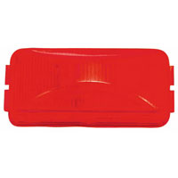 (image for) Trailer Marker Clearance Light Only Incandesent 2.5" Rectangular Mini Thinline Red Dexter/Redneck #M150R