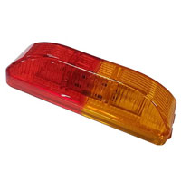 (image for) Trailer Marker Clearance Light Only LED 4" Rectangular 2 Diode Amber/Red Thinline Dexter/Redneck #M161A-R