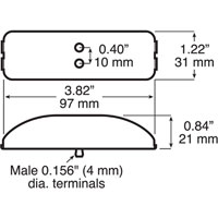 (image for) Trailer Marker Clearance Light Kit LED 2" Round Amber Piranha Dexter/Redneck #M165KA