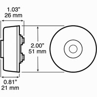 (image for) Trailer Marker Clearance Light Kit LED 2" Round Red Piranha Dexter/Redneck #M165KR