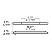 (image for) Trailer Identification Light Bar LED 16.27" 6 Diode Red Dexter/Redneck #M169-3R