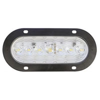 (image for) Trailer Back Up Light 7.88" Oval Lumenx Flange Mount Dexter/Redneck #M822C-7