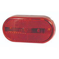 (image for) Trailer Marker Clearance Incandescent Light Oblong Red Standard Dexter/Redneck #MC-31RB