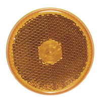 (image for) Trailer Marker Clearance Incandescent Light 2 1/2" Round Amber Reflex Dexter/Redneck #MC-57AB