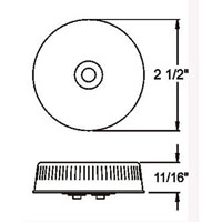 (image for) Trailer Marker Clearance Incandescent Light 2 1/2" Round Amber Reflex Dexter/Redneck #MC-57AB