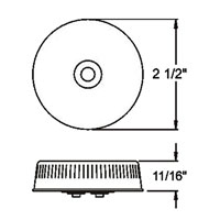 (image for) Trailer Marker Clearance Incandscent Light 2 1/2" Round Red Reflex Dexter/Redneck #MC-57RB