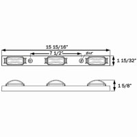 (image for) Trailer Identification Light Bar Incandescent Waterproof Red Dexter/Redneck #MC-93RB