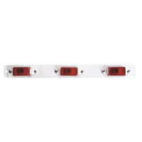 (image for) Trailer Identification Light Bar Incandescent 15.125" Red 3 Bulb Dexter/Redneck #MC-99RB