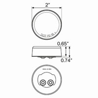 (image for) Trailer Marker Clearance Light Kit Incandescent 2" Round Amber Standard Dexter/Redneck #MC53ABDK