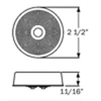 (image for) Trailer Marker Clearance Inc Light Kit Incandescent 2 1/2" Round Red Standard Dexter/Redneck #MC55RBK