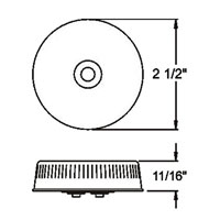 (image for) Trailer Marker Clearance Light Kit Incandescent 2 1/2" Round 1 Bulb Amber Reflex Dexter/Redneck #MC57RAK