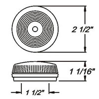 (image for) Trailer Marker Clearance Light Incandescent 2 1/2" Round Amber Standard Dexter/Redneck #MC58AS