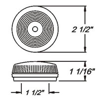 (image for) Trailer Marker Clearance Light Inc Only Incandescent 2 1/2" Round Red Standard Dexter/Redneck #MC58RS