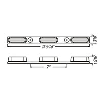 (image for) Trailer Identification Light Bar Incandescent Red Steel White Base Dexter/Redneck #MC77RB