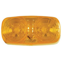 (image for) Trailer Marker Clearance Light LED 4.063" Oval 10 Diode Amber Bullseye 1 Wire Dexter/Redneck #MCL-45AB