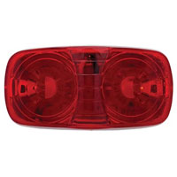 (image for) Trailer Marker Clearance Light LED 4.063" Oblong 10 Diode Red Bullseye 1 Wire Dexteer/Redneck #MCL-45RB