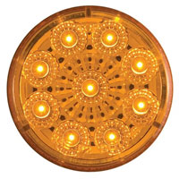 (image for) Trailer Marker Clearance Light LED 2" Round Amber Micro-Flex Dexter/Redneck #MCL-50AB