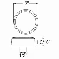 (image for) Trailer Marker Clearance Light Kit LED 2" Round 9 Bulb Amber Micro-Flex Dexter/Redneck #MCL-50ABK