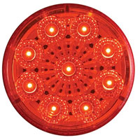 (image for) Trailer Marker Clearance Light LED 2" Round Red Micro-Flex Dexter/Redneck #MCL-50RB
