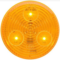 (image for) Trailer Marker Clearance Light LED 2" Round Amber Standard Dexter/Redneck #MCL-55AB