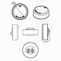 (image for) Trailer Marker Clearance Light LED 2" Round Red Fleet Count Dexter/Redneck #MCL-56RB