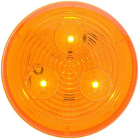 (image for) Trailer Marker Clearance Light LED 2 1/2" Round Amber Standard Dexter/Redneck #MCL-57AB