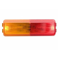 (image for) Trailer Marker Clearance Light Only LED 2" Rectangular 2 Diode Amber/Red Thinline Dexter/Redneck #MCL-61ARB