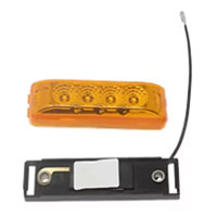 (image for) Trailer Marker Clearance Light Kit LED Thinline Amber Micro-Flex Dexter/Redneck #MCL-63ABK