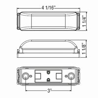 (image for) Trailer Marker Clearance Light Kit Thinline Amber Micro-Flex Dexter/Redneck #MCL-63ABKC