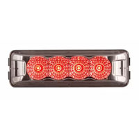 (image for) Trailer Marker Clearance Light LED 4" Rectangular Thinline Red Micro-Flex Dexter/Redneck #MCL-63CRB