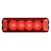 (image for) Trailer Marker Clearance Light LED Thinline 4.06" Rectangular Red Micro-Flex Dexter/Redneck #MCL-63RB