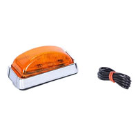 (image for) Trailer Marker Clearance Light Kit LED 2.78" Rectangular Mini Thinline Amber Standard Dexter/Redneck #MCL-91AB