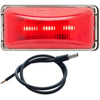 (image for) Trailer Marker Clearance Light Kit LED 2.78" Rectangular Mini Thinline Red Standard Dexter/Redneck #MCL-91RB
