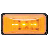(image for) Trailer Marker Clearance Light Kit LED 2.5" Rectangular 3 Bulb Mini Thinline Amber Dexter/Redneck #MCL-96AB