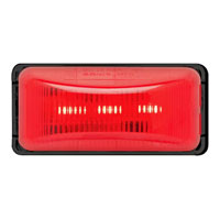 (image for) Trailer Marker Clearance Light Kit LED 2.5" Rectangular 3 Diode Red Dexter/Redneck #MCL-96RB