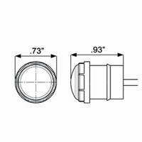 (image for) Trailer Marker Clearance Light Kit 3/4" Round 1 Diode Red Standard Dexter/Redneck #MCL10RKB