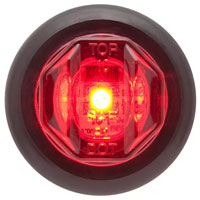 (image for) Trailer Marker Clearance Light Kit LED 3/4" Round 1 Bulb Red Standard