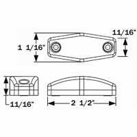 (image for) Trailer Marker Clearance Light Kit Rectangular Red Dexter/Redneck #MCL13RBK