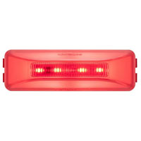 (image for) Trailer Marker Clearance Light Only LED 3.875" Rectangular Thinline 10 Diode Red Glolight Dexter/Redneck #MCL165RB
